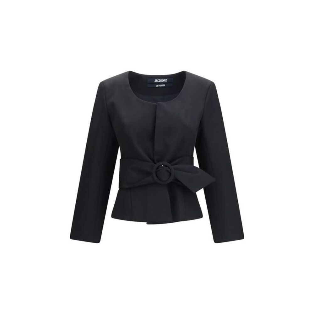 Jacquemus Black Wool Oves Aries Full-Length Women's Jacket